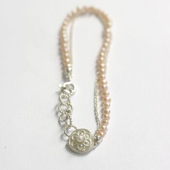 Bracelet Zeeland avec perle rose 1