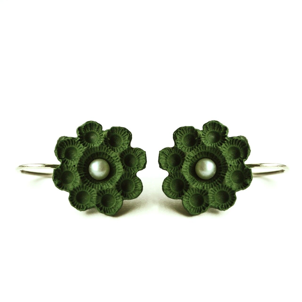 va orecchini porcellana verde e perle