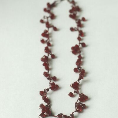 swarovski necklace burgundy red s55