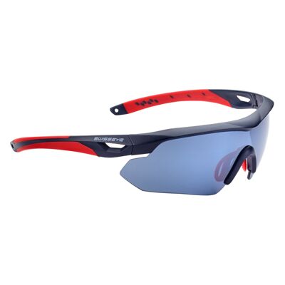 12981 Nighthawk Sports-lunettes de sport bleu foncé mat/rouge chaud