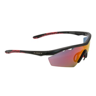 12842 Sportbrille Solena-black matt/red