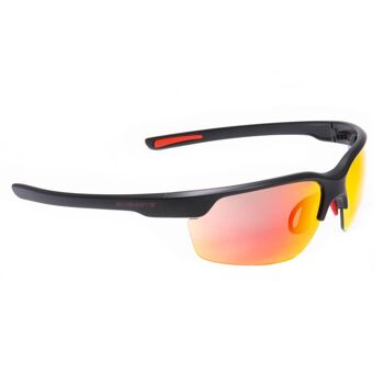 12961 lunettes de sport Wire-noir mat/rouge 1