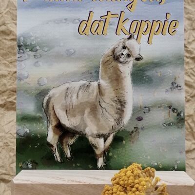 Wenskaart Lama Hangen