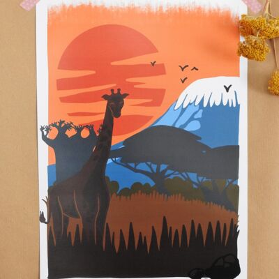 Poster giraffa