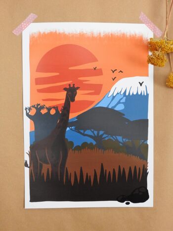 Affiche Girafe 1