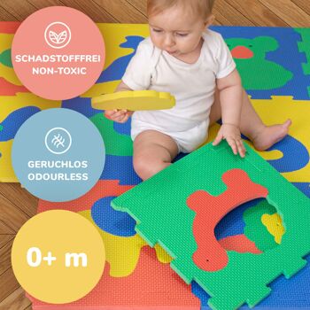Tapis puzzle Hakuna Mat pour bébé « Animaux de safari » 1,2 x 0,9 m 5