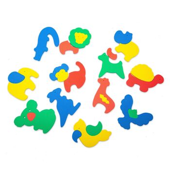 Tapis puzzle Hakuna Mat pour bébé « Animaux de safari » 1,2 x 0,9 m 9