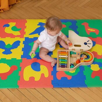 Tapis puzzle Hakuna Mat pour bébé « Animaux de safari » 1,2 x 0,9 m 14