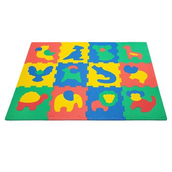 Tapis puzzle Hakuna Mat pour bébé « Animaux de safari » 1,2 x 0,9 m 15