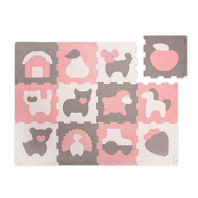 Tappetino puzzle Hakuna Mat per bebè «Farm» 1,2 x 0,9 m