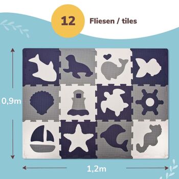 Tapis puzzle Hakuna Mat pour bébé «Sea World» 1,2 x 0,9 m 2
