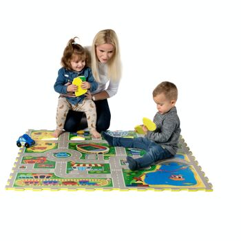 Tapis puzzle Hakuna Mat pour bébé «City» 1,2 x 1,2 m 8