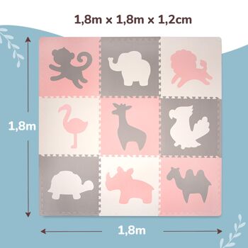 Hakuna Mat grand tapis puzzle pour bébé « Afrique » 1,8 x 1,8 m 2