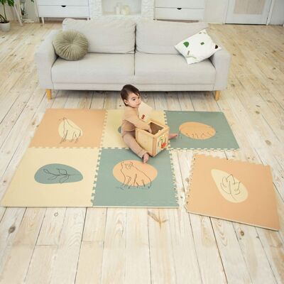 Hakuna Mat alfombra rompecabezas grande para bebé «Jungle Sunset» 1,8 x 1,2 m