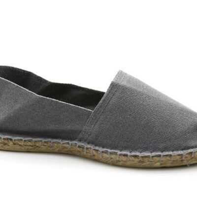 Baskische Espadrilles einfarbig-Grau