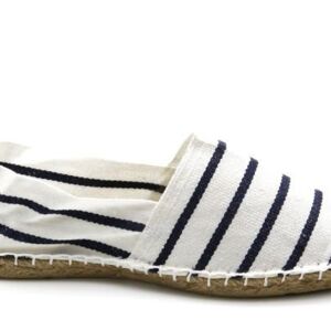 Espadrilles Basque Unies-Blanc-Bleu