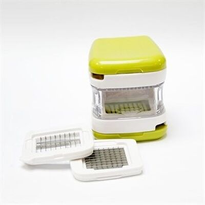 Garlic Cube: Garlic press with 2 stainless steel grates / 2 graters / 1 cool storage tank
