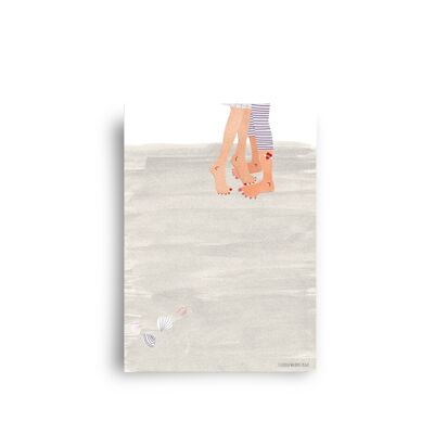 Postkarte 'Strandliebesmädchen'