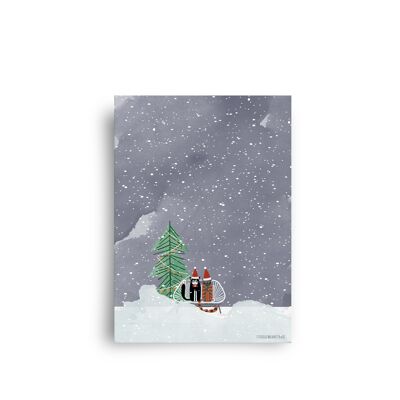 Postkarte - Dezember - 'Ot en Sien feiert Weihnachten'