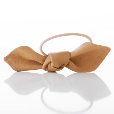 Fiocco in pelle Big Hair Tie Camel