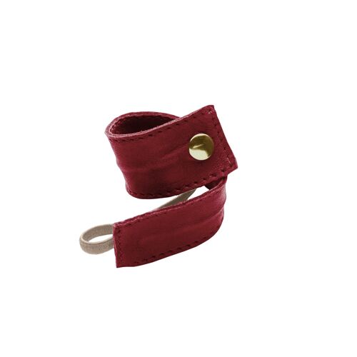 Leather Band Short Bendable Red