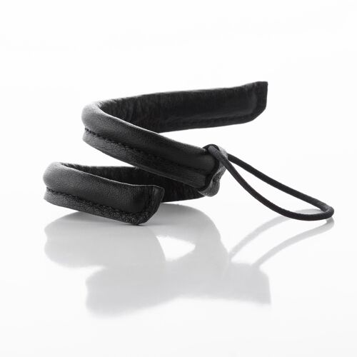 Leather Band Short Narrow Bendable - Black