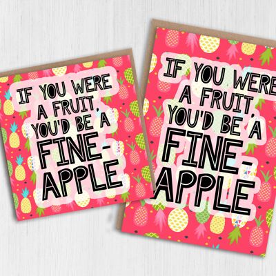 Aniversario, tarjeta de San Valentín: Fine-apple