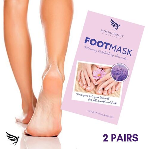 Exfoliating Foot Peeling Mask for Soft Feet - Removes Calluses | Natural Exfoliator for Dry Dead Skin Cracked Heel | Repairs Rough Heels in 7 Days - 2 Pairs | For Men Women