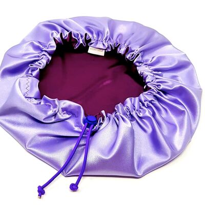 Lavender and Purple  Silk Satin Bonnet
