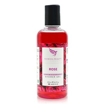 Gel douche à la rose pour le corps - [Fabriqué au Royaume-Uni] Gel douche rafraîchissant pour le corps | Savon Moussant Gel Douche Rose | Végétalien sans cruauté | 250 ml 1