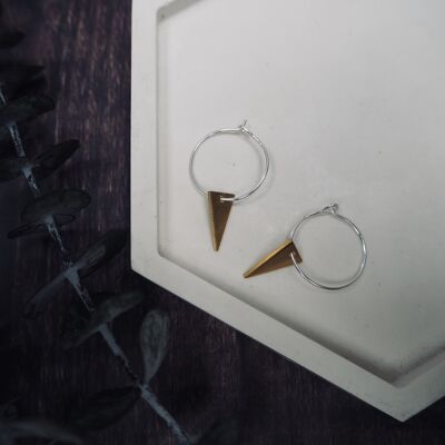 Mini Brass Hoops Triangle