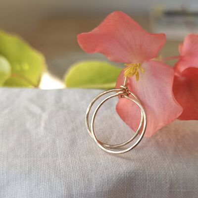 Creole Earring in yellow gold filled, diameter 1.5cm