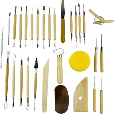 Professional clay modeling tools