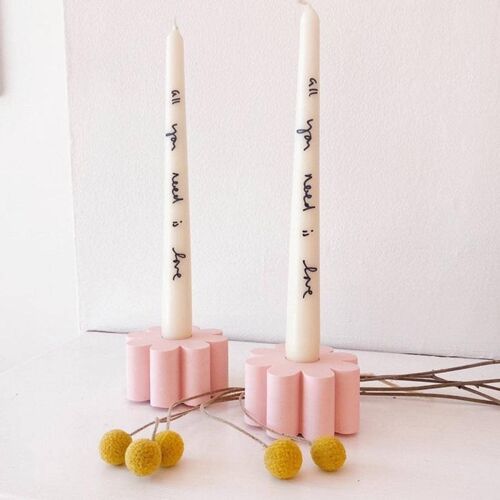 Candy Pink | Flower Candle Holder