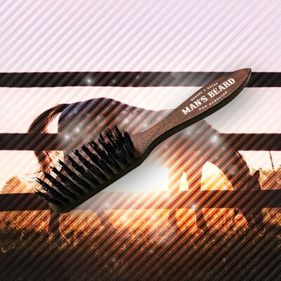 Beard brush with handle