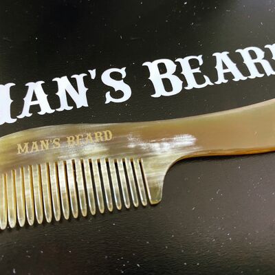 Real horn beard and mustache comb