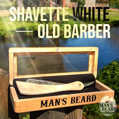 Shavette Vecchio barbiere - canna di legno