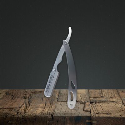 Shavette Pro Barber - Acier Gris