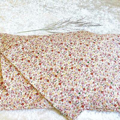 Funda de almohada con sobre de algodón crema Liberty, tamaño queen, 50 x 75 cm