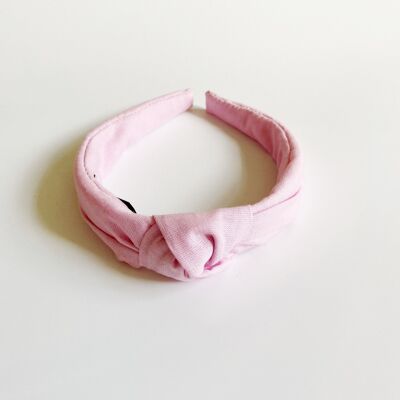 Geknotetes Stirnband aus Baumwolle - rosa