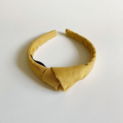 Cotton Knotted Headband - mustard