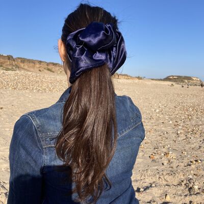 Lazos para el cabello Satin Jumbo - azul marino