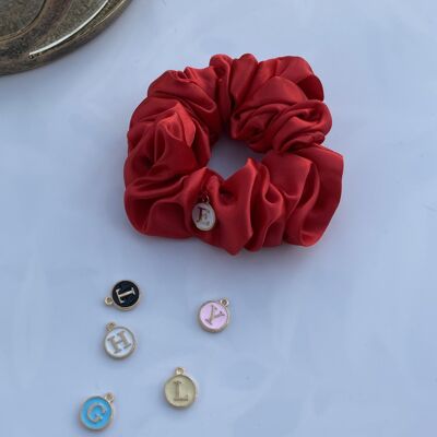 Red Satin Hair Scrunchies - support