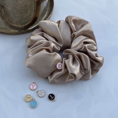 Scrunchies Champaigne Satin Hair - Medio