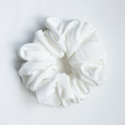 Georgette Medium Hair Ties - white