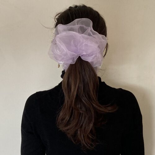 Giant Organza Hair Scrunchies - lilac