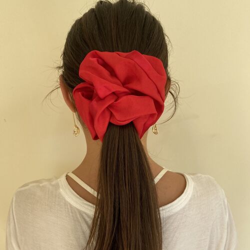 Jumbo Red Polkadot Hair Ties - jumbo scrunchie