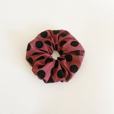 Jumbo Black Polkadot Hair Ties - support scrunchie