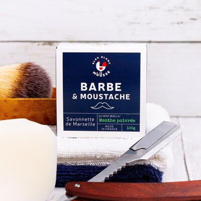 Savon Barbe et moustache Menthe poivrée