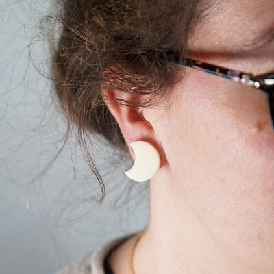 Crescent Moon Ear Clips